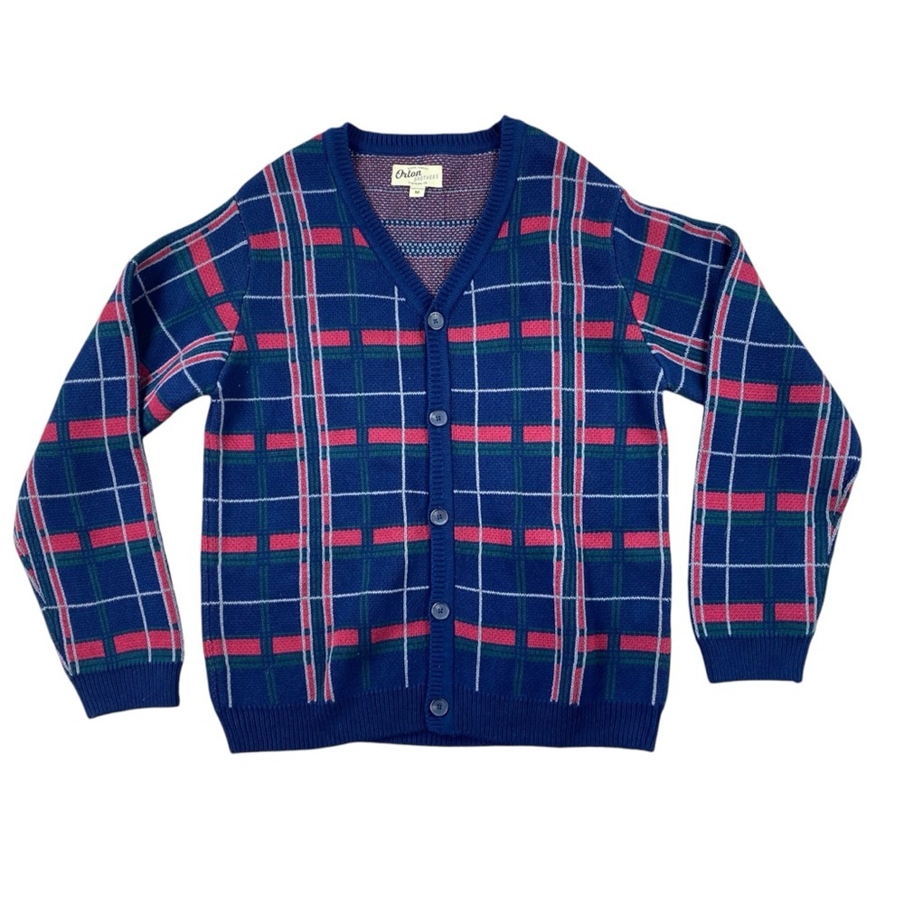 Vintage Orton Brothers plaid cardigan size M